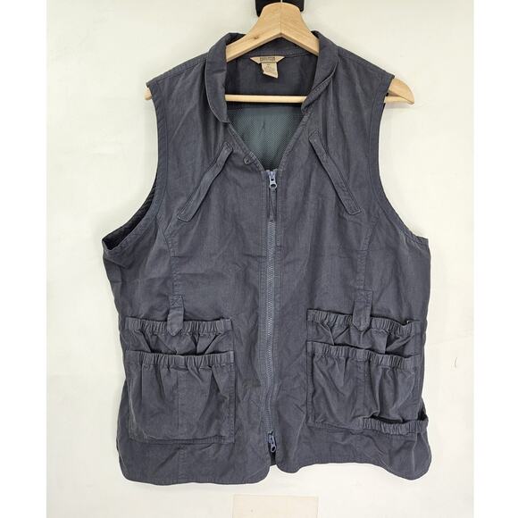 Duluth Trading Co Outdoors Utility Vest Mens XL Green Nylon Pockets Fishing - Picture 1 of 5